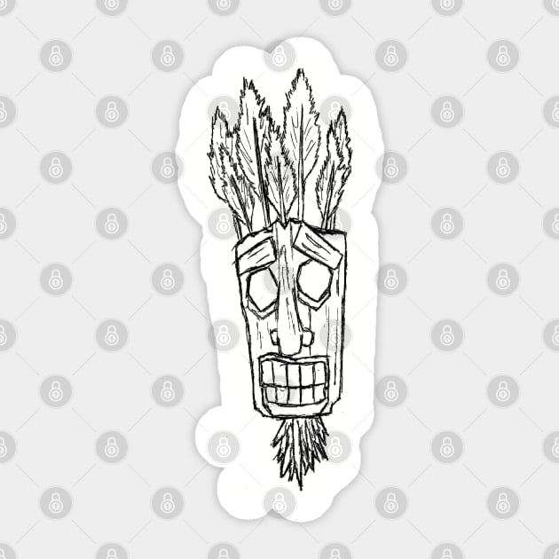 OogaBooga Outline Sticker by PhantomClothing